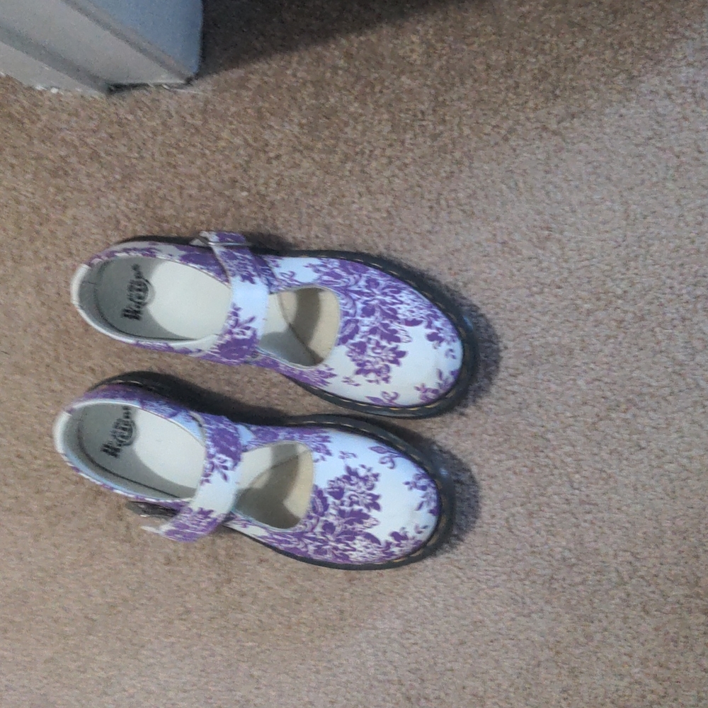 COPY - RARE Purple Flower Print Doc Martens